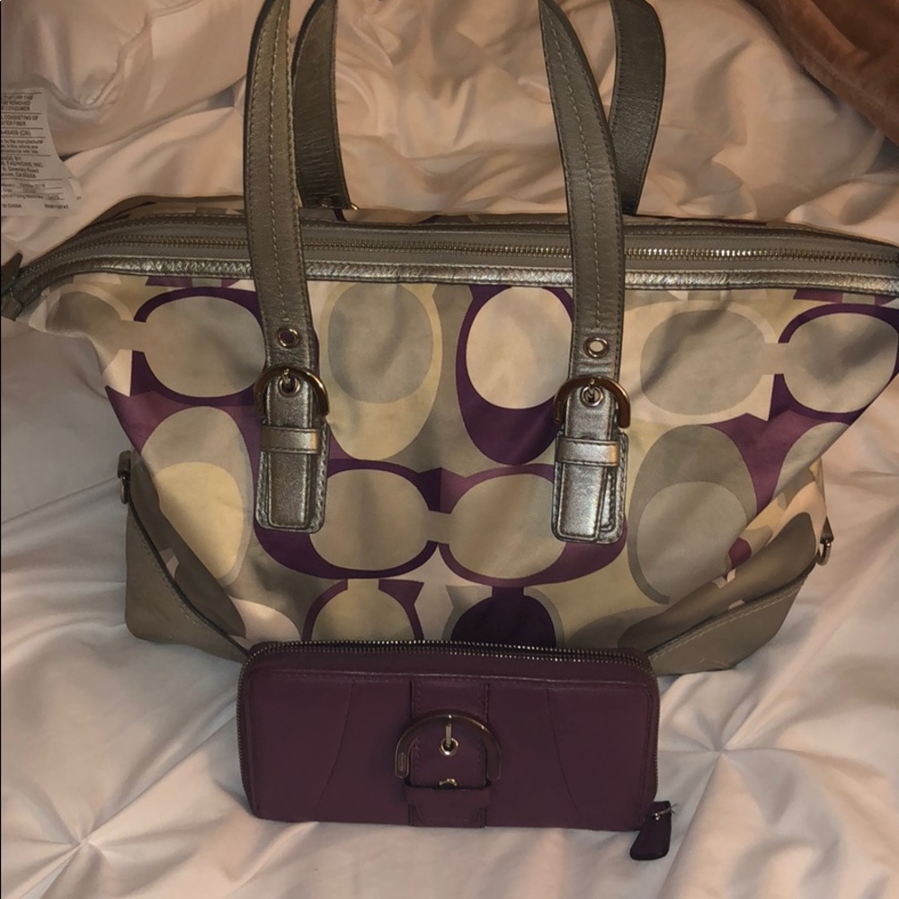 Coach tote and wallet